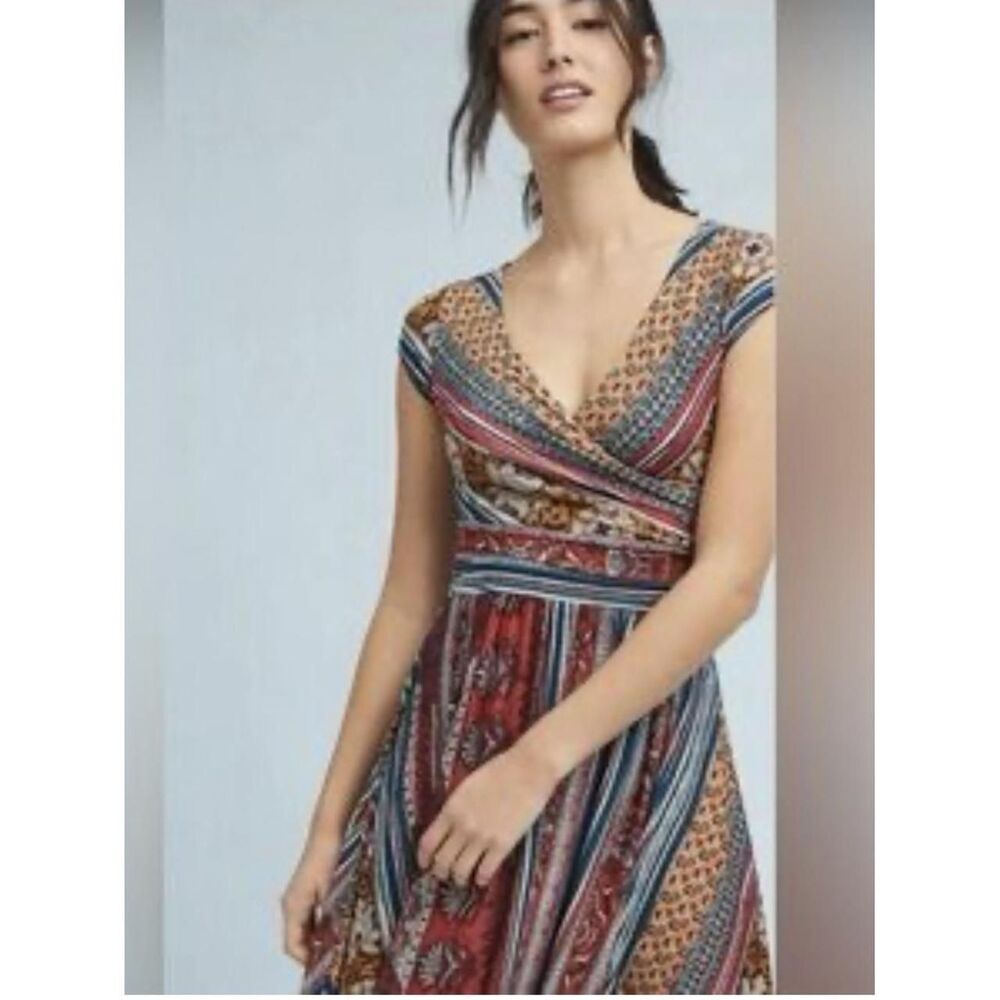 Maeve Women's Red and Blue Dress